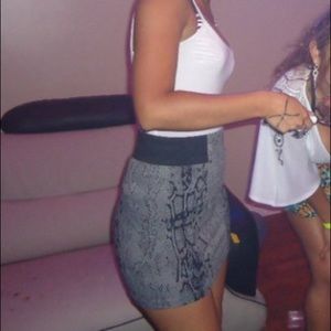 Guess Snake Print Skirt